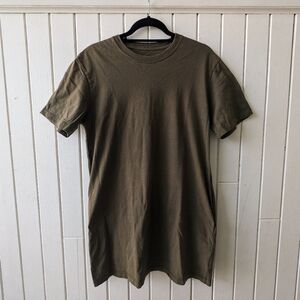 Province Of Canada Pocket T-shirt Dress Olive Green Small Cotton Slow Fashion